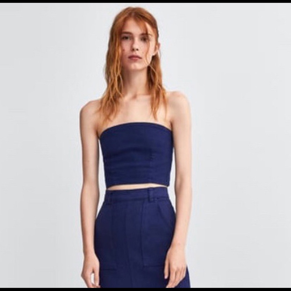 Denim tube top. No refunds or returns